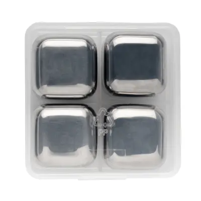 Re-usable stainless steel ice cubes 4pc - Immagine 6