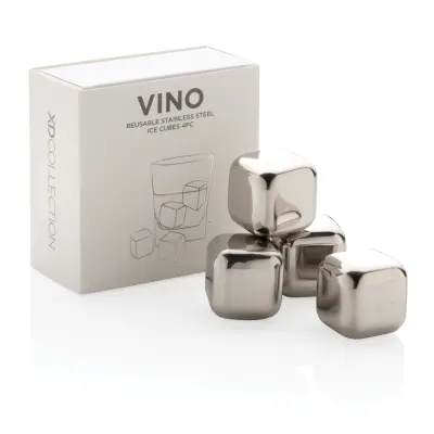 Re-usable stainless steel ice cubes 4pc - Immagine 7