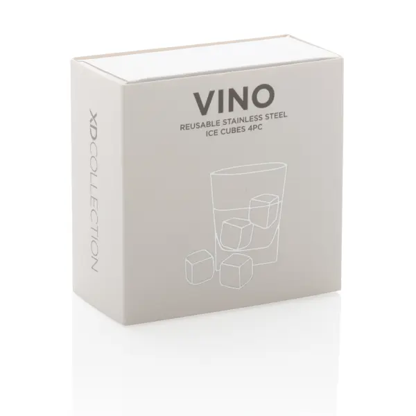 Re-usable stainless steel ice cubes 4pc - Immagine 8