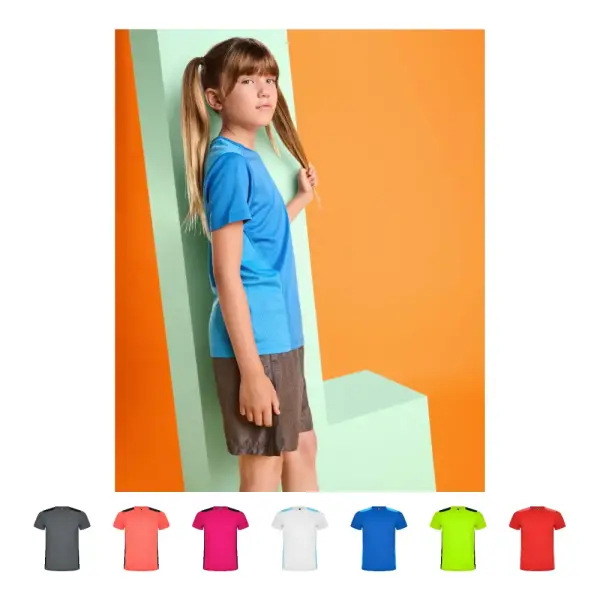 T-shirt sportiva bambino DETROIT 130 g/m² traspirante - Immagine 1
