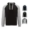 Felpa con cappuccio unisex bicolore Badet 280 g/m² con stampa