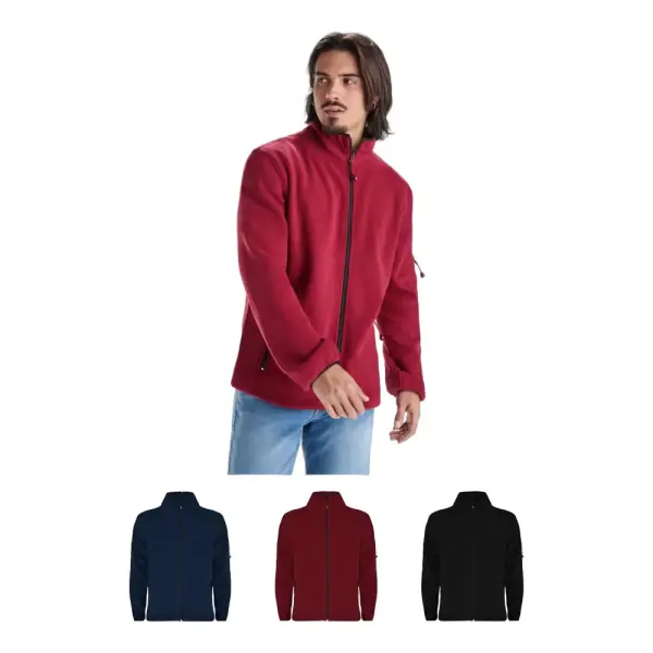 Giacca in pile da uomo LUCiANE personalizzata con zip - Immagine 1