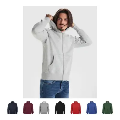 Felpa con cappuccio e zip intera MONTBLANC 280 g/m² promozionale - Immagine 1
