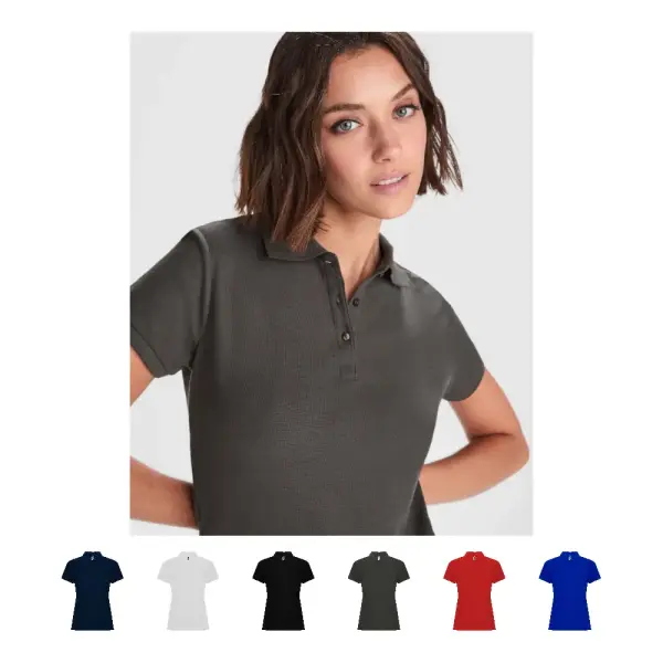 Polo donna PEGASO Premium 220 g/m² con stampa del tuo logo - Immagine 1