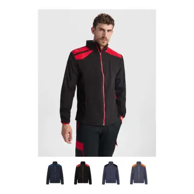Giacca in micropile TERRANO con zip a contrasto