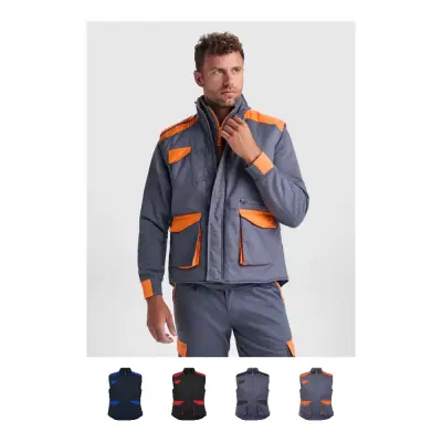 Gilet da lavoro ARMADA con più tasche e zip frontale