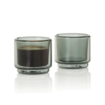 Tazzina da caffè ADHOC IMPACT 45 ml, set 2 pezzi, doppia parete - Immagine 2