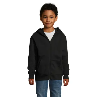Felpa con zip STONE KIDS 260 g con cappuccio - SOL'S - Immagine 2