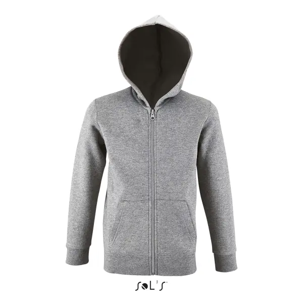 Felpa con zip STONE KIDS 260 g con cappuccio - SOL'S - Immagine 8