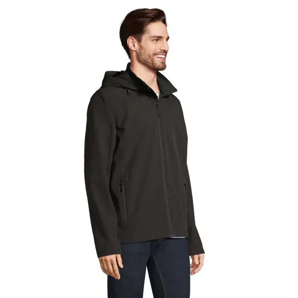 Giacche RACE HOODED MEN softshell in poliestere riciclato - SOL'S - Immagine 4