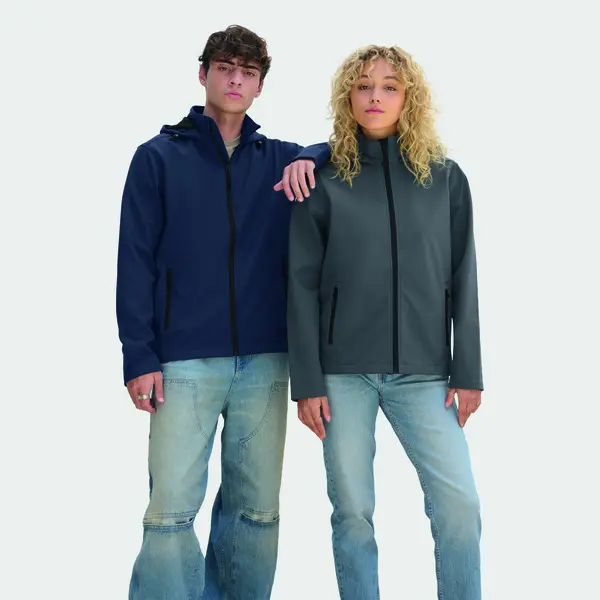 Giacche RACE HOODED MEN softshell in poliestere riciclato - SOL'S - Immagine 12