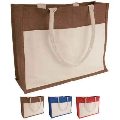 Borsa Juta e Cotone 45x35x12 DEBORA