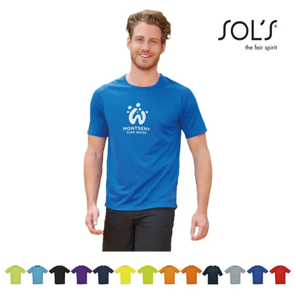 T-shirt uomo SPORTY 100% poliestere traspirante - SOL'S - Immagine 1