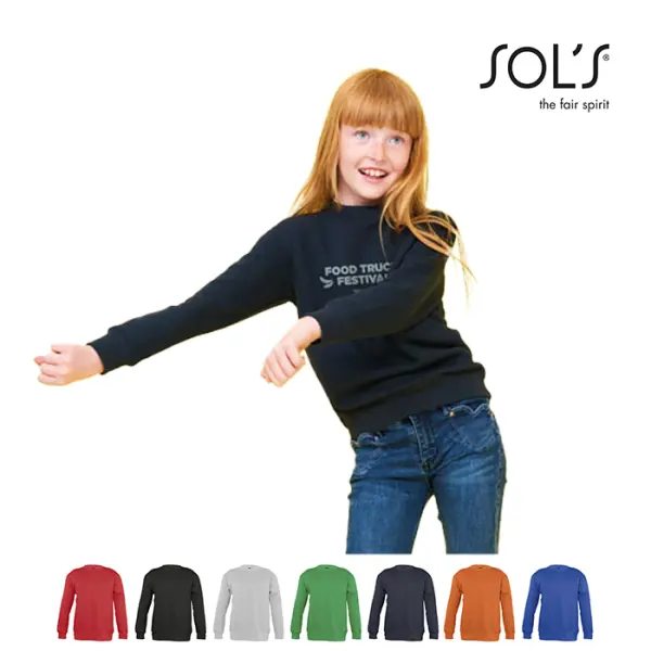 Felpa NEW SUPREME KIDS 280 g/m², 50% cotone 50% poliestere - SOL'S - Immagine 1