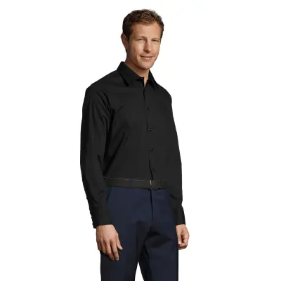 Camicia BRIGHTON elasticizzata in popeline 140 - SOL'S - Immagine 4