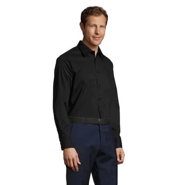 Camicia BRIGHTON elasticizzata in popeline 140 - SOL'S - Immagine 4