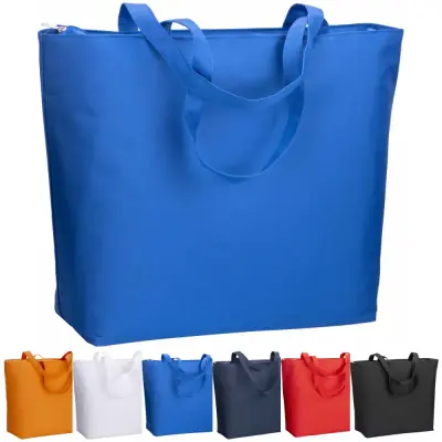 Borsa mare in poliestere manici lunghi chiusura zip