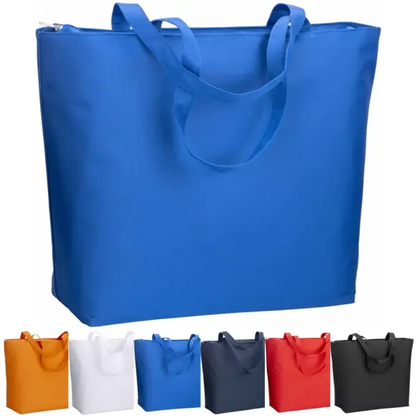 Borsa mare in poliestere manici lunghi chiusura zip - Immagine 1