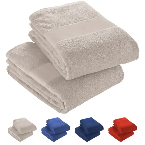 Asciugamano 100% cotone 400gr bianco 40x60 cm - Immagine 1