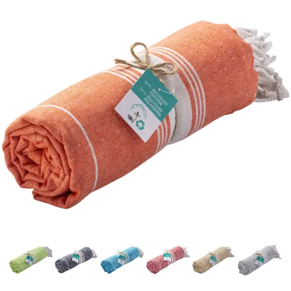 Telo mare-pareo in cotone riciclato da 180gr 90x170 - Immagine 1