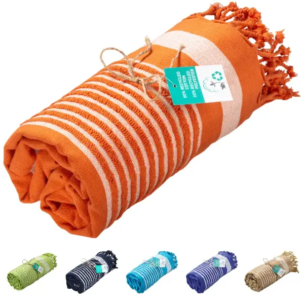 Telo mare-pareo in cotone riciclato stile futa da 350gr - Immagine 1