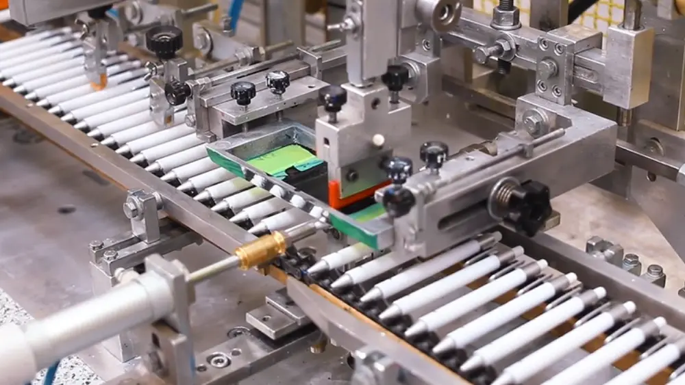 Serigrafia circolare su penne