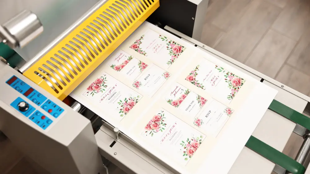 Carta su cui è applicata stampa digitale