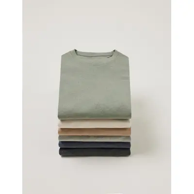 T-shirt unisex IQONIQ Manuel in cotone riciclato non tinto - Immagine 22