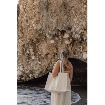 VINGA Hilo AWARE™ recycled canvas maxi tote bag - Immagine 12