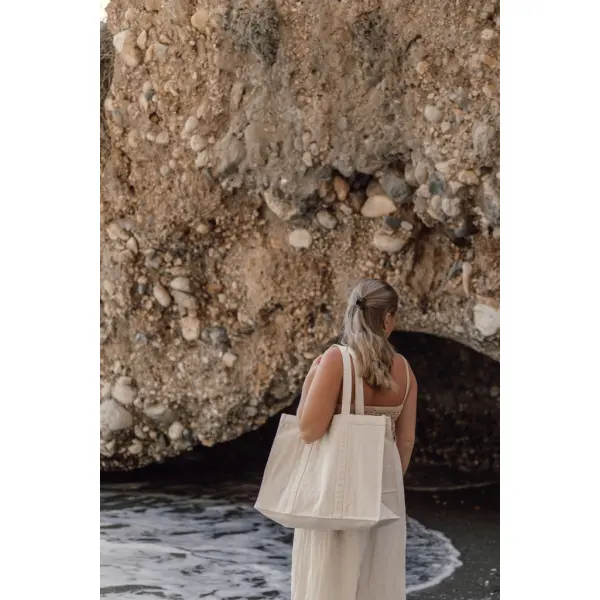 VINGA Hilo AWARE™ recycled canvas maxi tote bag - Immagine 12