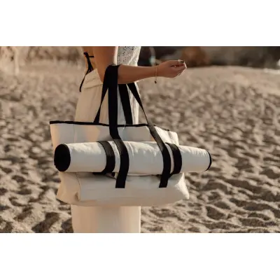 Borsa spiaggia VINGA Volonne in tela riciclata AWARE™ - Immagine 11