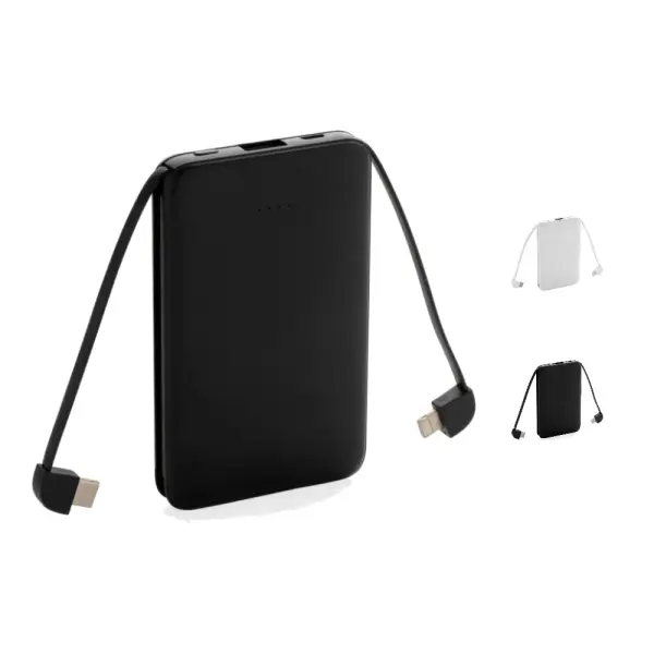 5.000 mAh Pocket Powerbank with integrated cables - Immagine 1