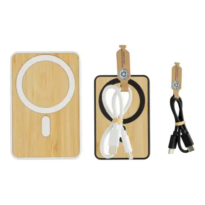 Powerbank magnetica 5.000 mah Zen in bamboo