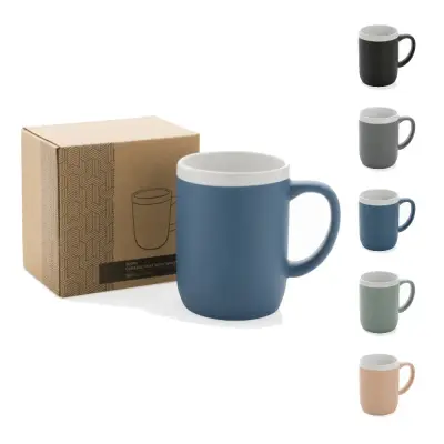 Ceramic mug with white rim - Immagine 1