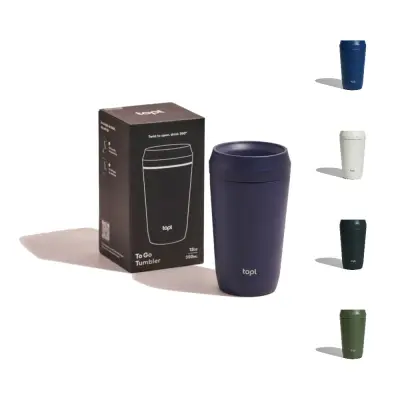 Topl Recycled Steel To Go Tumbler Patented 360 Lid 354ml - Immagine 1